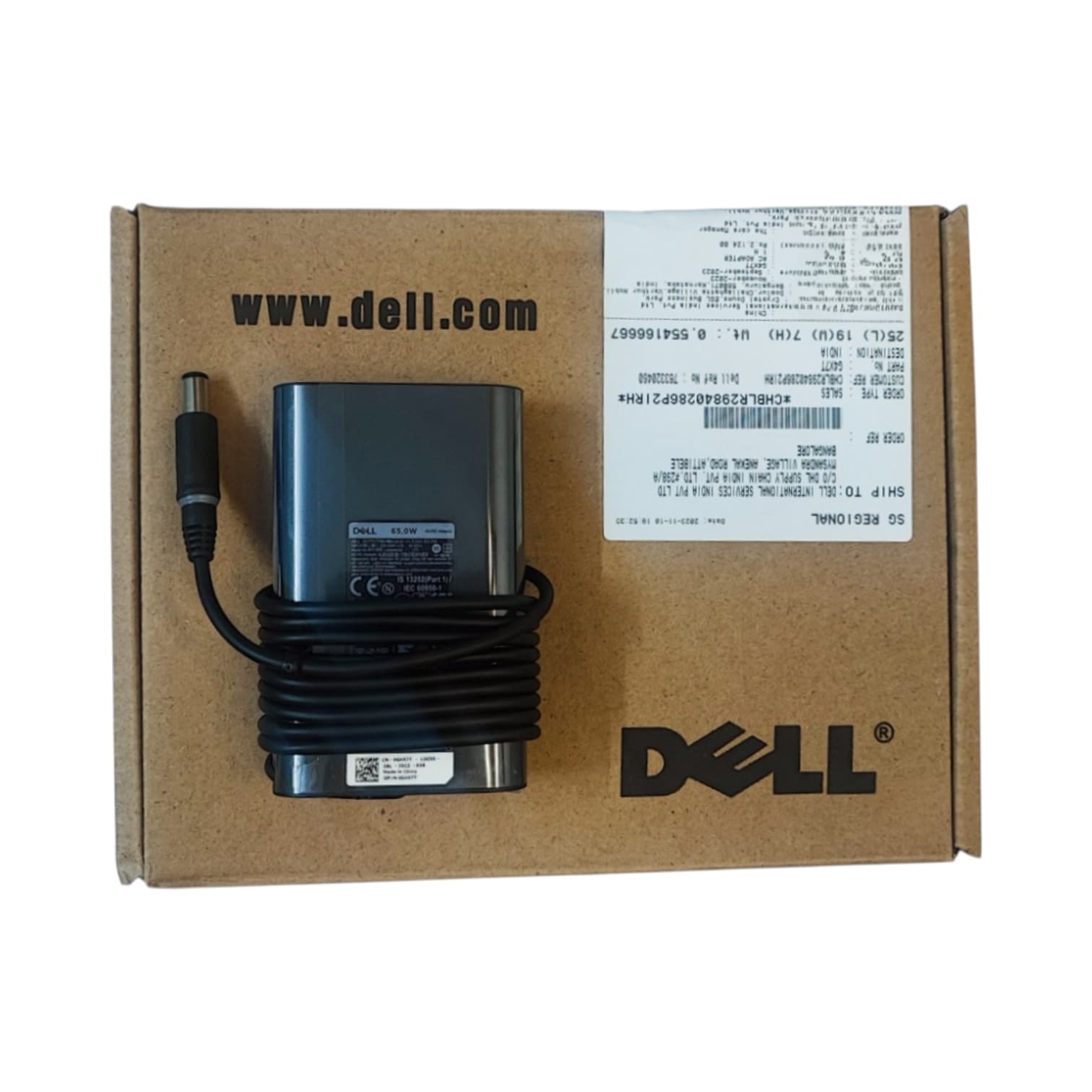 Original Dell 19.5V-3.34AMP 65W 7.4mm Laptop Adapter (with power Cord)